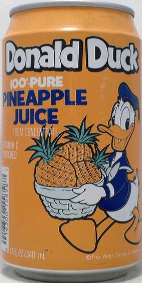 donald duck pineapple juice 340ml united states
