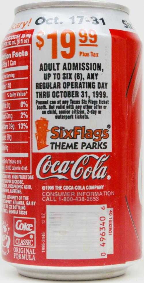 Six flags new england coupons coke cans