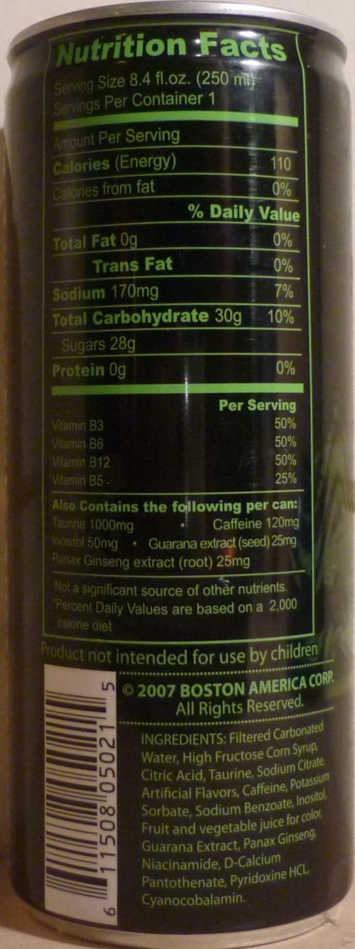 ZOMBIEEnergy drink250mLUnited States