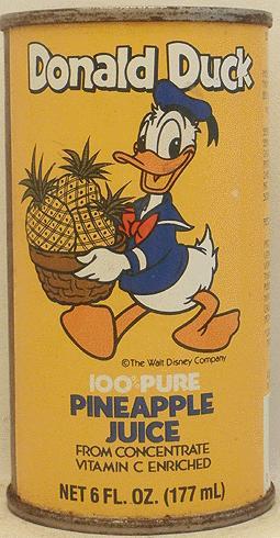 donald duck pineapple juice 177ml united states