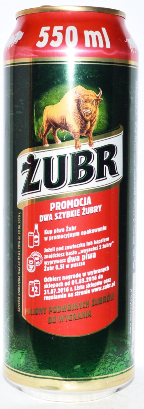 ZUBR-Beer-550mL-MILIONY PODWOJNYCH Z-Poland