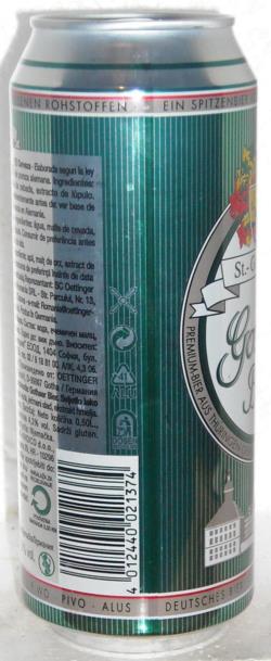 2019 Empty Can Of German Beer Gothaer 500 ml Bottom Open! 