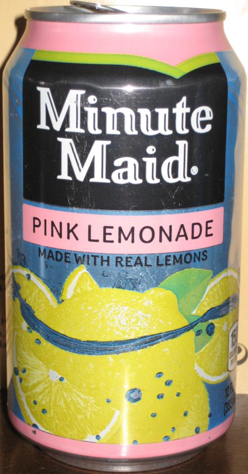 Minute Maid Lemonade Pink 355ml Made Wih Real Lemons United States
