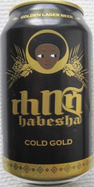 ETHIOPIA Habesha Breweries,Addis Ababa COLD GOLD beer label C2109 106