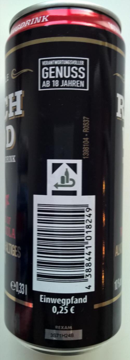 RANCH WOOD-Whiskey/cola mix-330mL-WHISKEY MIXED DRINK -Germany