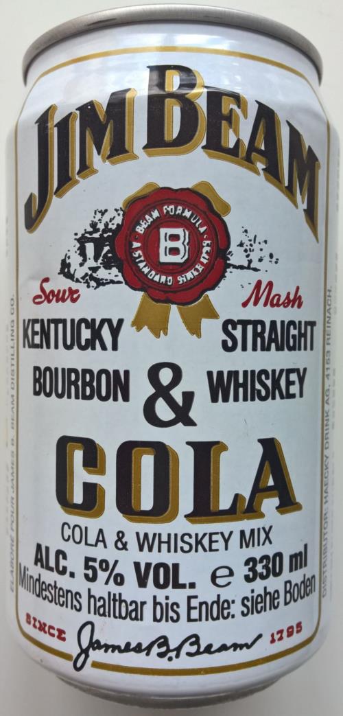 JIM BEAMWhiskey/cola mix330mLJIM BEAM BOURBON WHIGermany