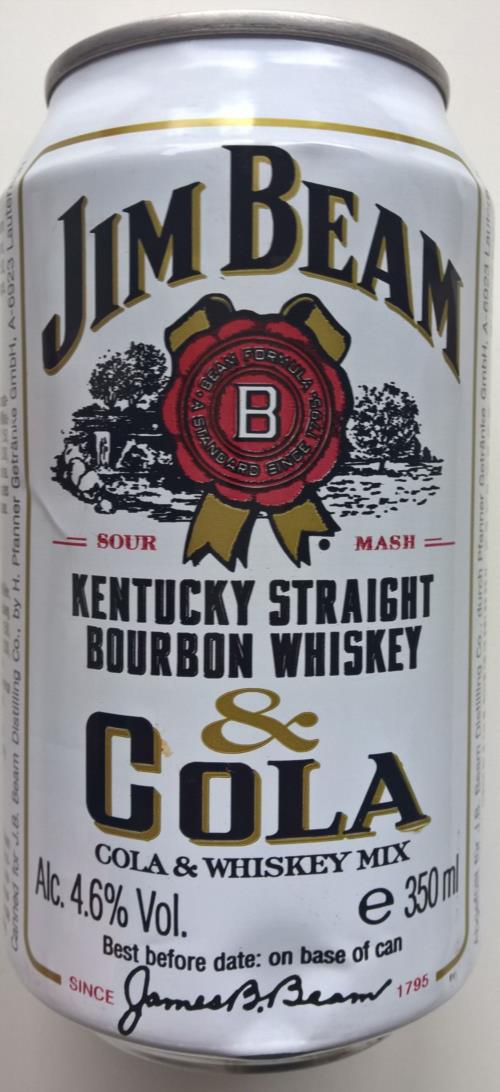 JIM BEAMWhiskey/cola mix350mLJIM BEAM BOURBON WHIAustria