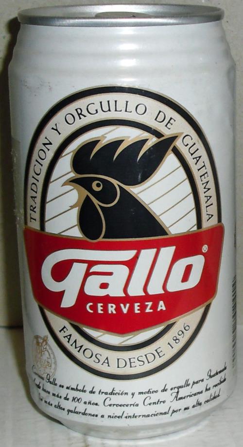 GALLO-Beer-350mL-CERVEZA FAMOSA 1896--Guatemala